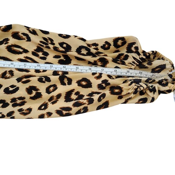 Chicos Womens Top Size 3P US LG/XL Petite Leopard Print Blouse Work Wear Career - Picture 7 of 10